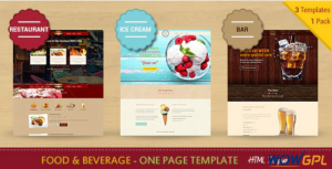 Food Beverage Company One Page HTML