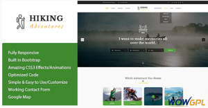 Hiking Adventures Outdoors HTML Template