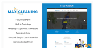 Max Clean Cleaning Business HTML Template
