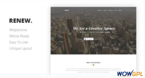 RENEW Creative One Page Template