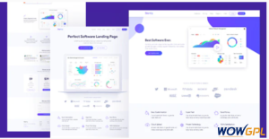 Software SaaS App Landing Page Template — Startly