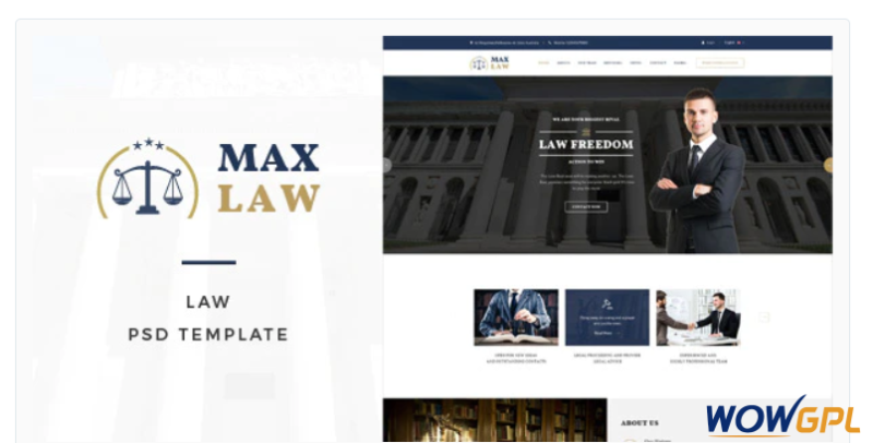 Max Law Lawyer Attorney HTML Template