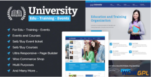 University Education Event and Course HTML Template