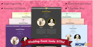 Wedding Event Marriage Invite HTML Template