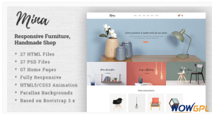 Mina Responsive Furniture Handmade Shop Blog HTML5 Template