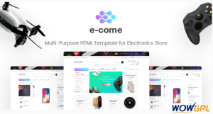 E come Multi Purpose HTML Template for Electronics Store