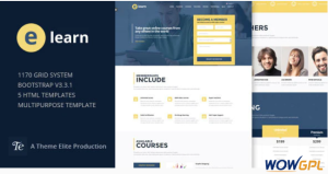 e Learn Onepage Bootstrap Education HTML