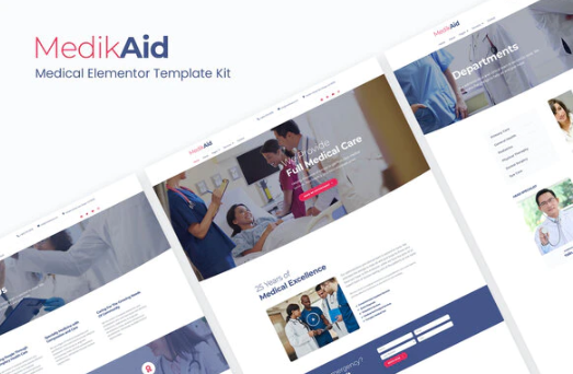MedikAid | Medical Healthcare Elementor Template Kit 1 MedikAid Medical Healthcare Elementor Template Kit
