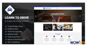 LearnToDrive Driving School Lessons HTML5 Template