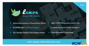 Lemon Spa and Beauty Responsive HTML5 Template