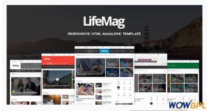 LifeMag Responsive HTML Magazine Template 1