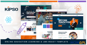 Kipso React Next Online Education Learning LMS Template