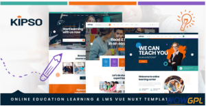 Kipso Vue Nuxt Online Education Learning LMS Template