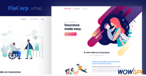FinCorp Finance Insurance Marketing Landing Page Template