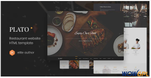 Plato Restaurant Food One Page HTML5 Template