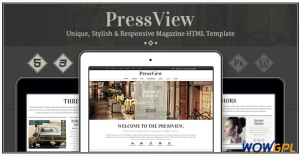 PressView Vintage and Stylish Magazine Template