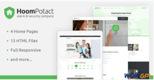 HoomPotact Smart Alarm Security Systems HTML Template