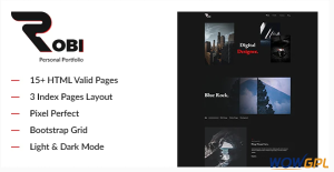 Robi Creative and Personal Portfolio HTML5 Template