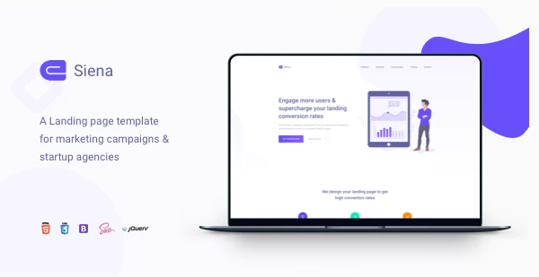 Siena - Marketing Landing Page Template 1 Siena Marketing Landing Page Template
