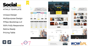 Social Net Corporate Networking Connection HTML5 Template