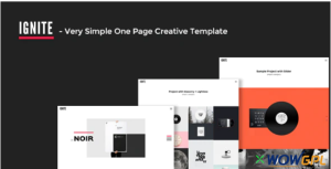 IGNITE Very Simple One Page Creative Template