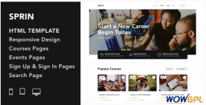 Sprin Courses and Events HTML5 Responsive Template