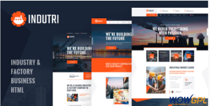 Indutri HTML Template For Industry Factory Business