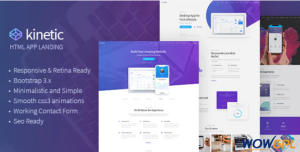 Kinetic Desktop Mobile Product App Landing Pages