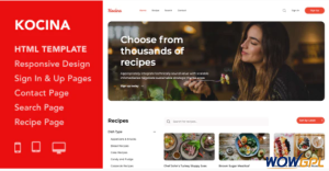 Kocina Cooking Recipes HTML5 Responsive Template