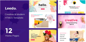 Leedo – Modern Colorful Creative Portfolio HTML5 Template