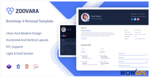 Zoovara Personal Resume CV Template