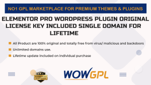 Elementor Pro WordPress Plugin Original License key Included Single Domain For Lifetime