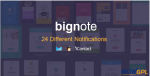 Bignote 24 Unique Responsive Email Notification set Online Access