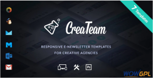 CreaTeam Multipurpose Creative Agency E newsletter Builder Access