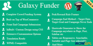 Galaxy Funder WooCommerce Crowdfunding System