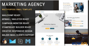 Marketing Agency Responsive Email Template with Mailchimp Editor