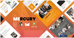 Mercury Responsive Email Template with Mailchimp Editor StampReady Builder Online Composer