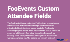 FooEvents Custom Attendee Fields