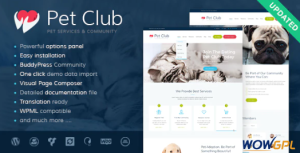 Pets Club – Pet Shop Breeding Veterinary WordPress Theme