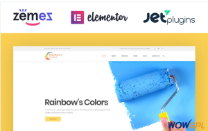 Rainbows Colors Painting Company Responsive WordPress Theme