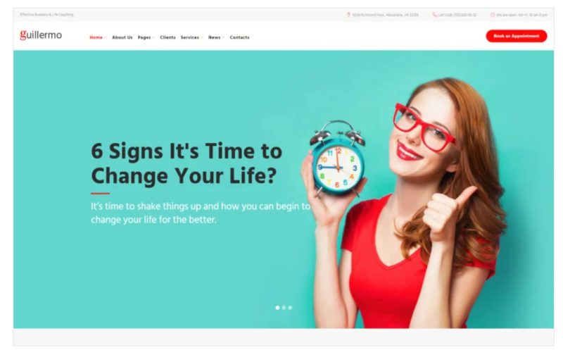 Guillermo Life Business Coaching WordPress Theme