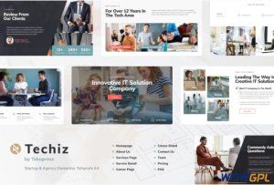 Techiz Business Startup Elementor Template Kit
