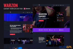 Warzon Esport Elementor Template Kit