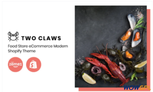 Two Claws Food Store eCommerce Modern Shopify Theme 1