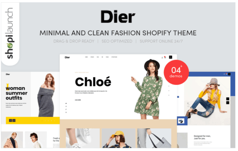 Dier Minimal Clean Fashion Shopify Theme