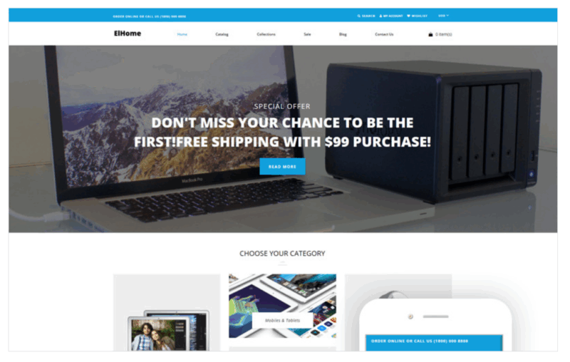 ElHome Electronics Store Clean Shopify Theme