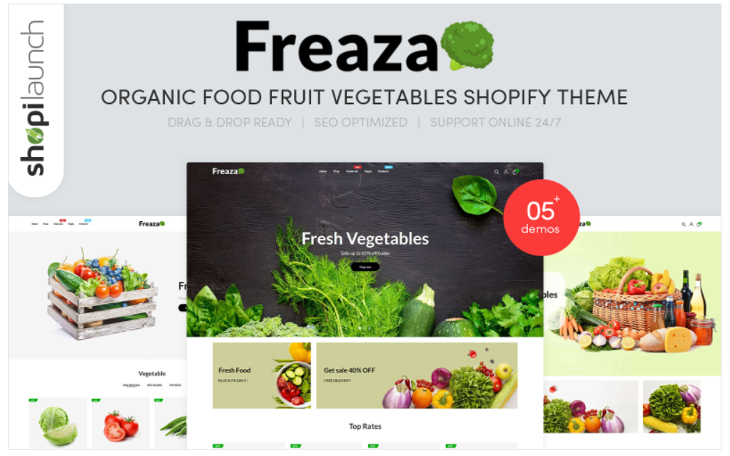 Freaza - Organic Food Fruit Vegetables Shopify Theme 1 Freaza Organic Food Fruit Vegetables Shopify Theme