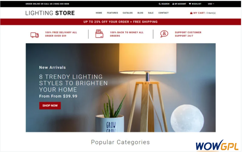 Lighting Store Lighting Responsive Practical Shopify Theme