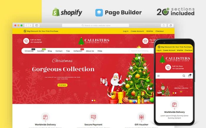 Callisters Gift Store Shopify Theme 1 Capture