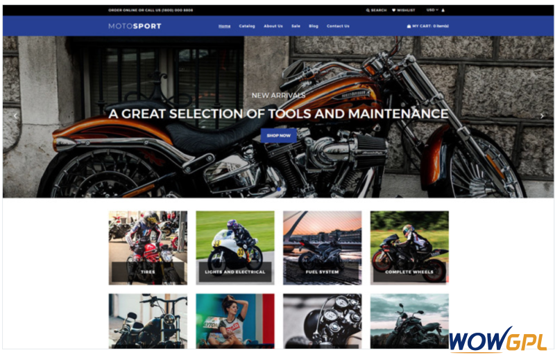 Motosport Responsive Shopify Theme